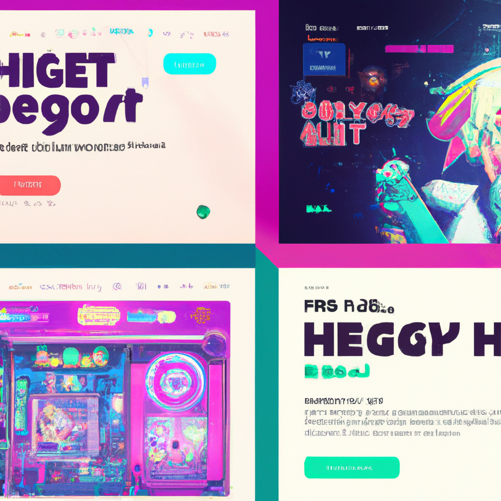 Arcadeloom hero collage: lively arcade UI and demo frames